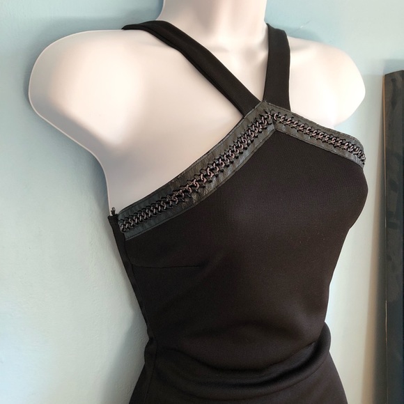 NWOT Forever21 Chain Front Cross Mini Dress - Picture 2 of 6